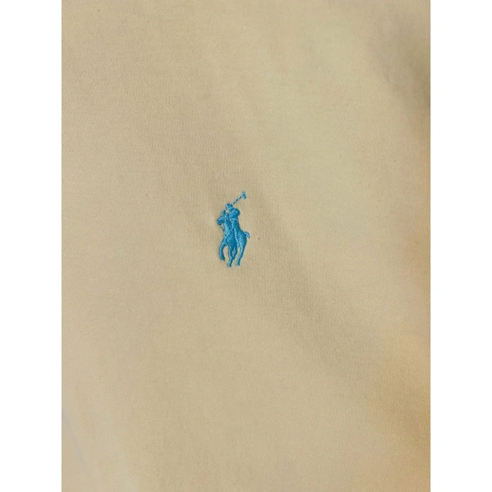 Polo Ralph Lauren XL Mens‎ Yellow solid short sleeve polo shirt blue pony logo